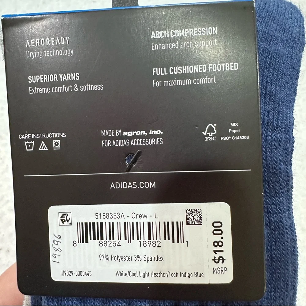 Adidas Men's Cushioned Crew Socks
